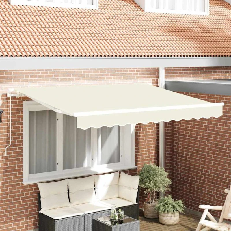 vidaXL Reservedug til markise Creme 3,5 x 2 m Polyester