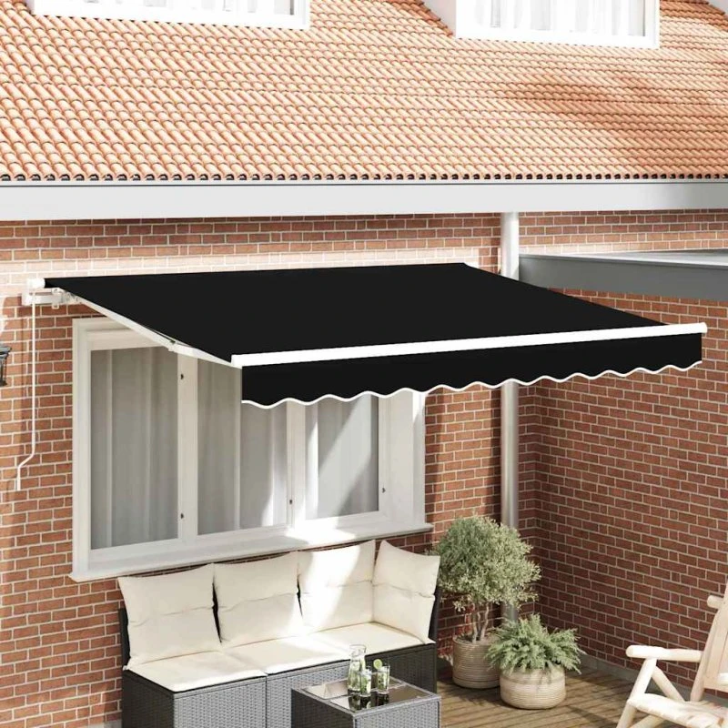 vidaXL Reservedug til markise Sort 3,5 x 2,5 m Polyester