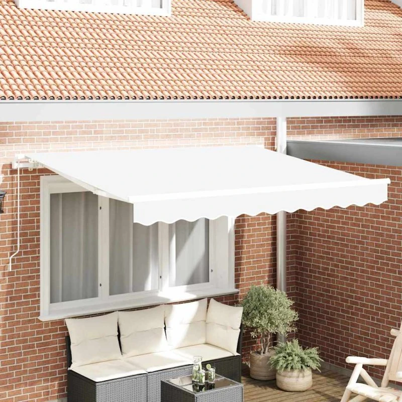vidaXL Reservedug Hvid 3,5 x 2,5 m Polyester