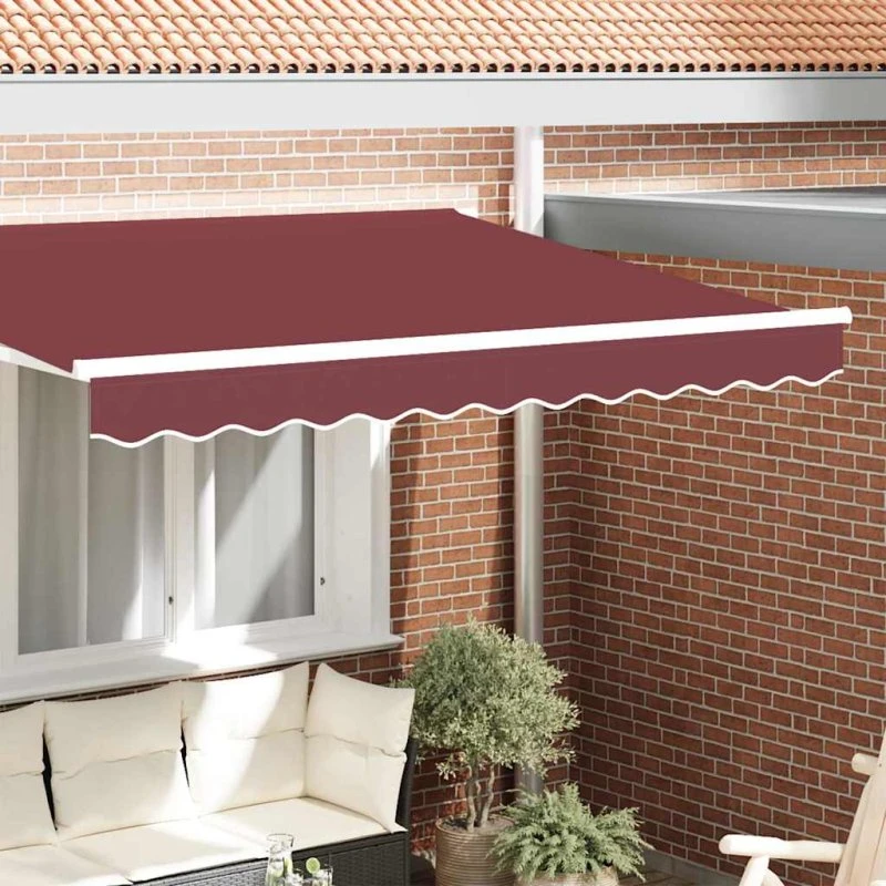 vidaXL Markise Bølge Bordeaux 230 x 20 cm