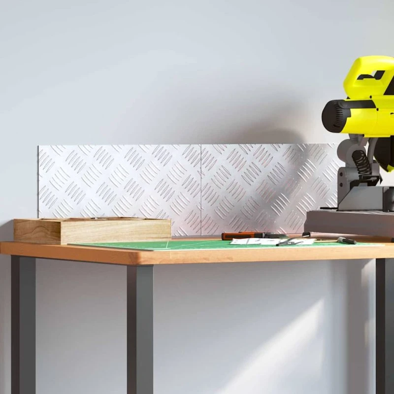 vidaXL Trappe Tredje 40 x 20 cm Sølv Aluminium