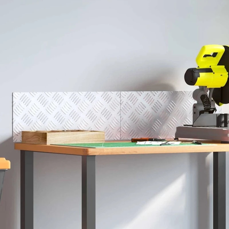 vidaXL Trappe Tredje 50 x 20 cm Sølv Aluminium 2 stk