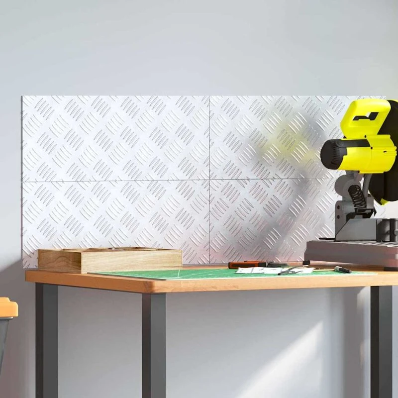 vidaXL Trappe Tredje 50 x 20 cm Sølv 4 stk Aluminium