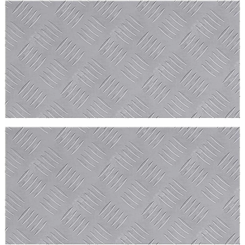 vidaXL Trappe Tredje 50 x 25 cm Sølv Aluminium 2 stk