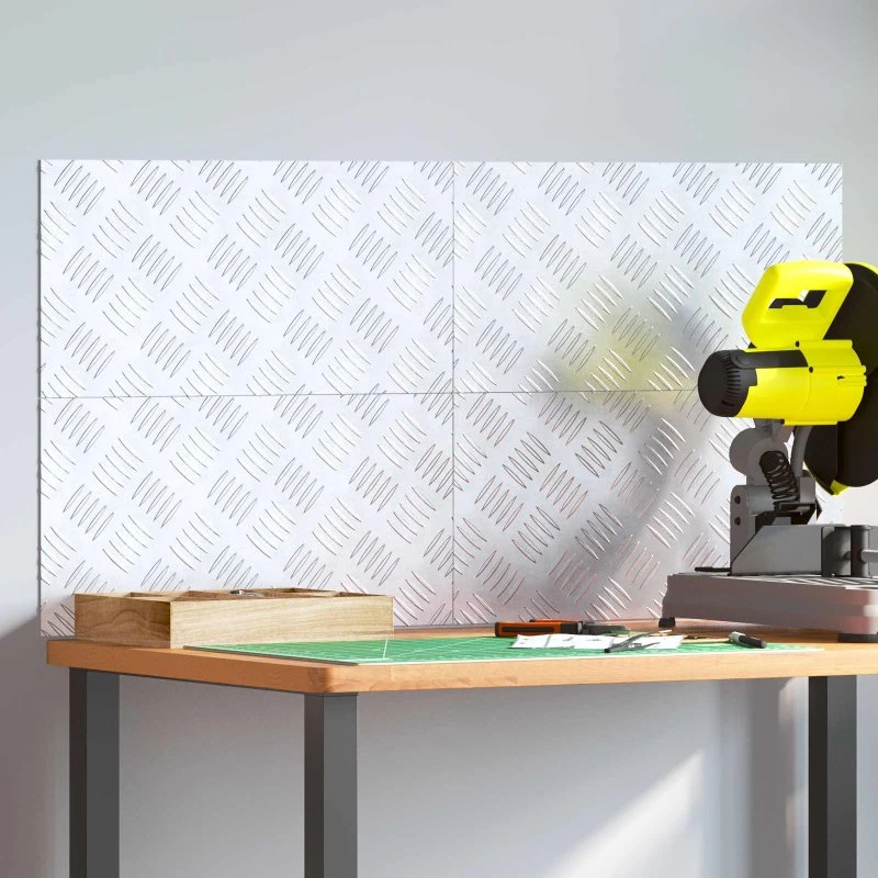 vidaXL Trappe Tredje 50 x 25 cm Sølv Aluminium 4 stk