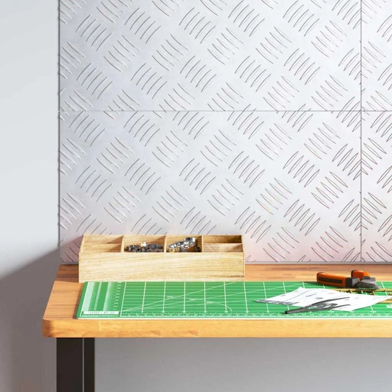 vidaXL Trappe Tredje 4 stk Sølv 50 x 25 cm Aluminium