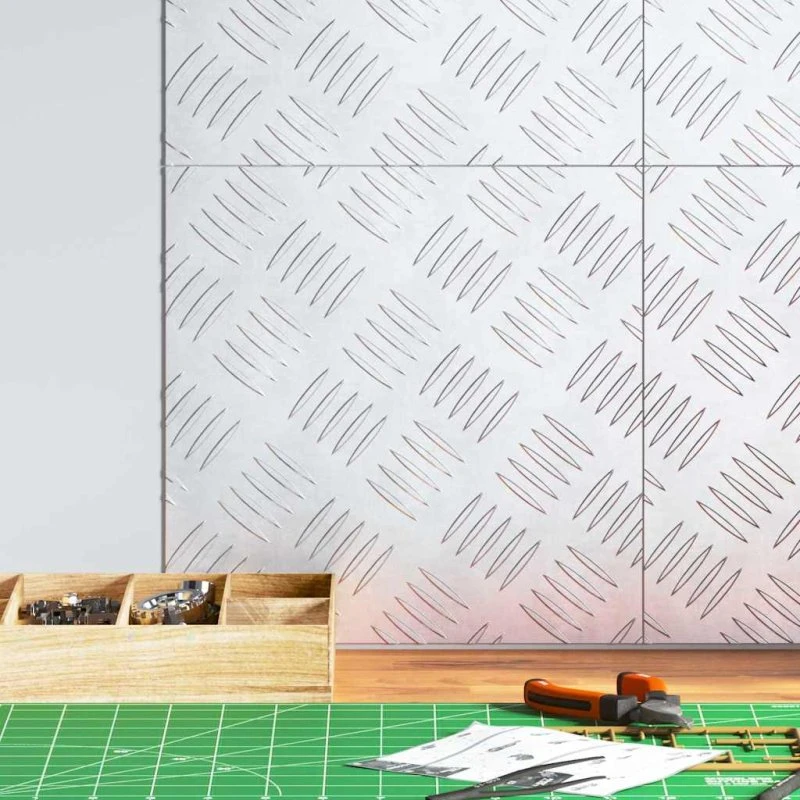 vidaXL Trappe Tredje 30 x 30 cm Sølv 4 stk Aluminium