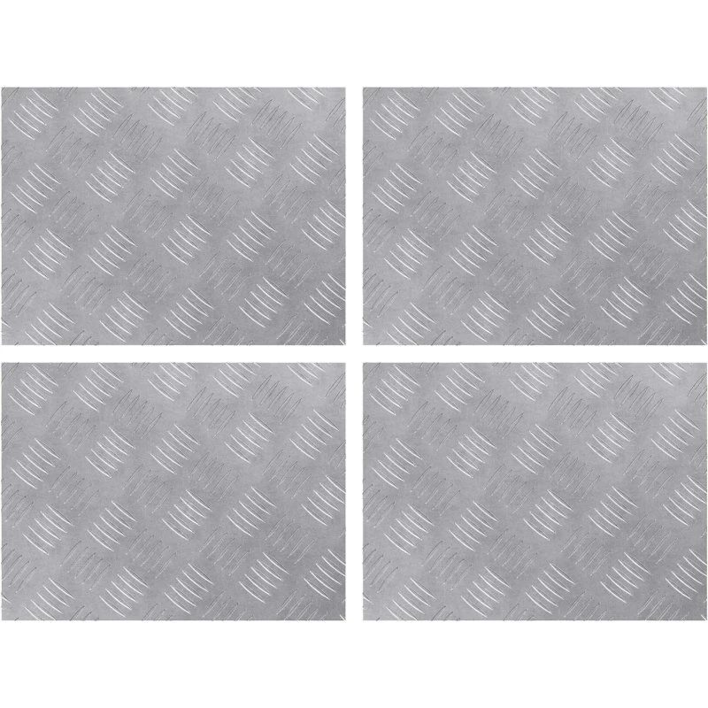 vidaXL Trappe Tredje 40 x 30 cm Sølv 4 stk Aluminium
