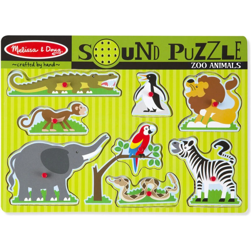 Melissa & Doug Puslespil med lyd - Zoo, 8 brikker (fra 2 år)