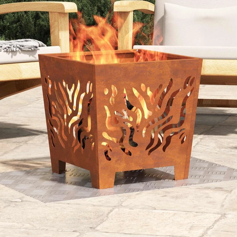 vidaXL Trappe Tredje 4 stk Sølv 50x40 cm Aluminium