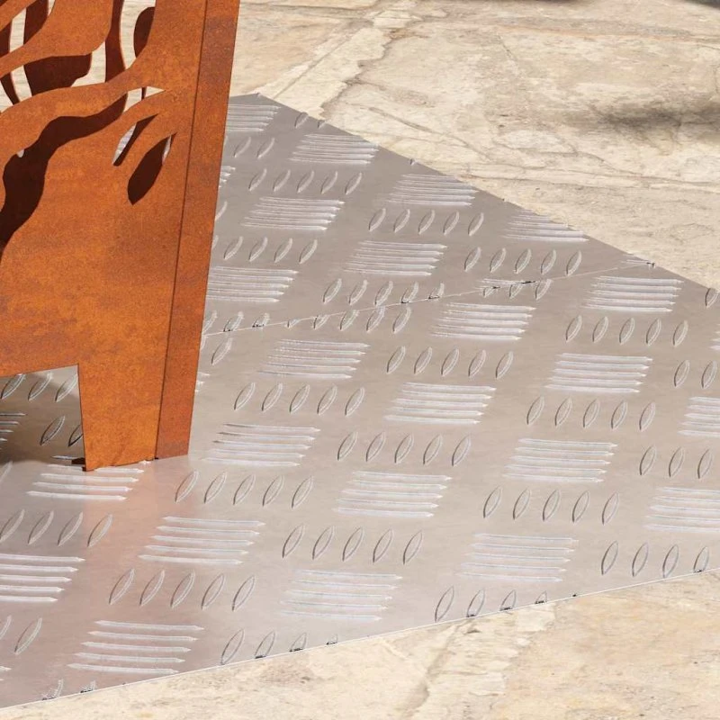 vidaXL Trappe Tredje 2 stk Sølv 100 x 40 cm Aluminium