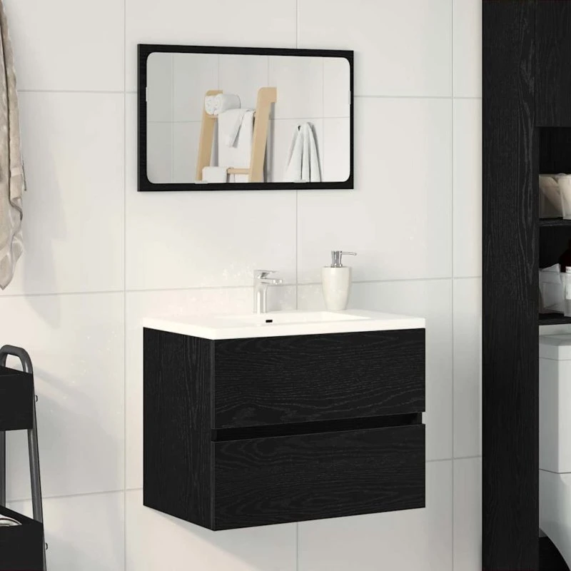 vidaXL Underskab 60x38,5x45 cm Konstrueret Træ Sort