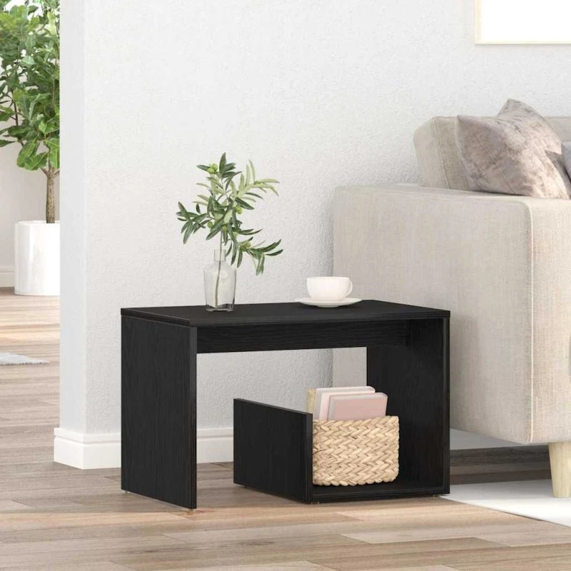 vidaXL Sidebord Sort 59 x 36 x 38 cm Konstrueret Træ