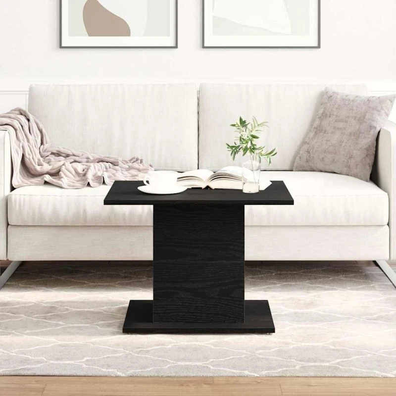 vidaXL Sofabord Sort 55,5 x 55,5 x 40 cm Konstrueret Træ