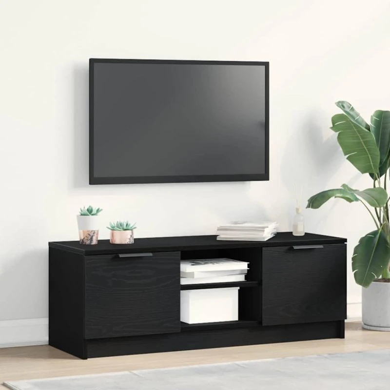 vidaXL TV-skab Sort 102 x 32 x 35,5 cm Konstrueret træ