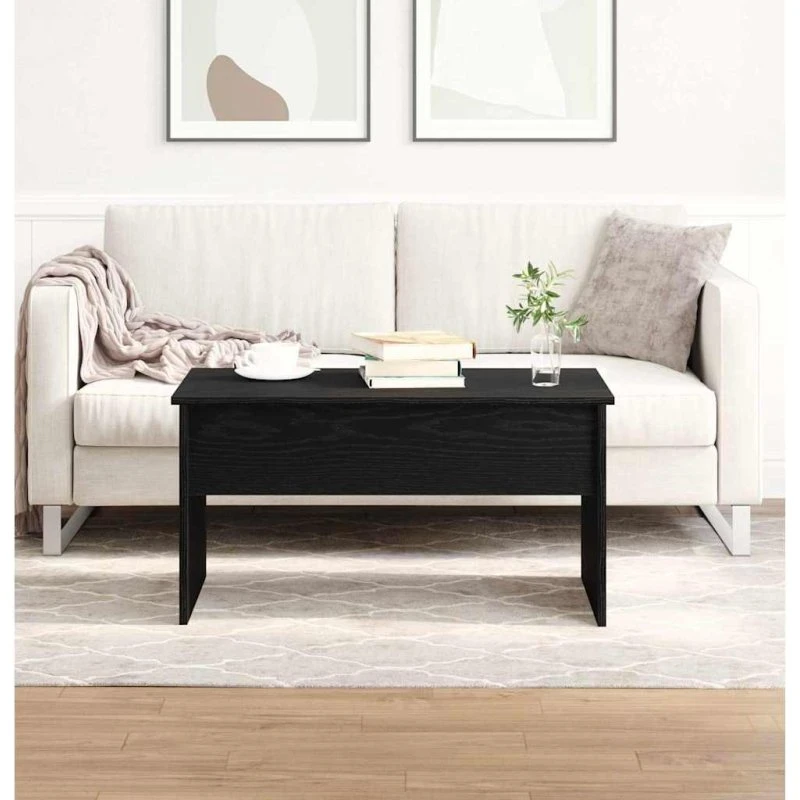 vidaXL Sofabord Sort 80 x 50,5 x 41,5 cm Konstrueret Træ