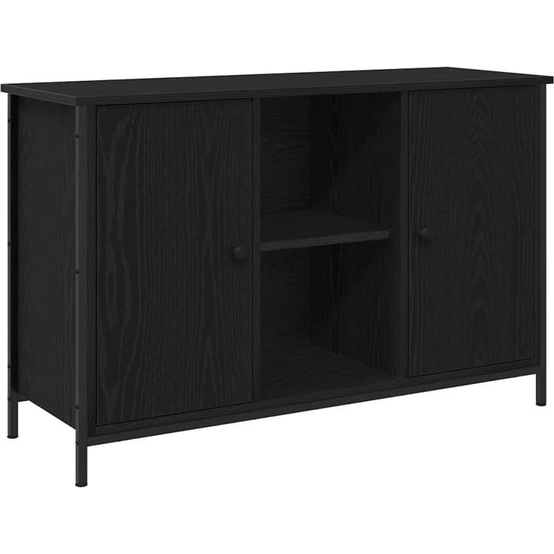 vidaXL TV-møbelsæt, Sort, 101 x 35 x 65 cm, Konstrueret træ