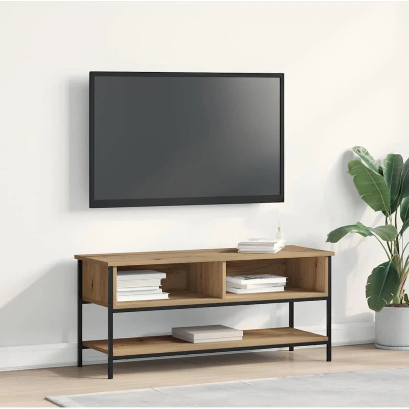 vidaXL Artisan Egetræ TV-skab 100 x 35 x 45 cm