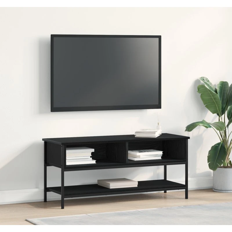 vidaXL TV-møbelsæt, Sort, 100 x 35 x 45 cm, Konstrueret træ