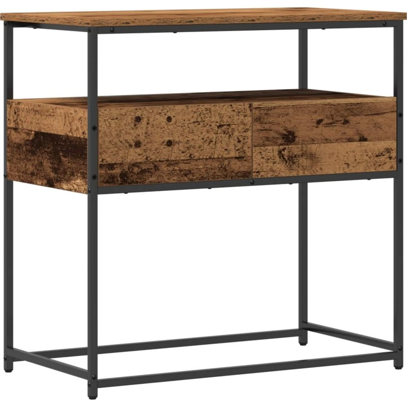 vidaXL Konsolbord Gammelt Træ 75x40x75 cm Konstrueret Træ