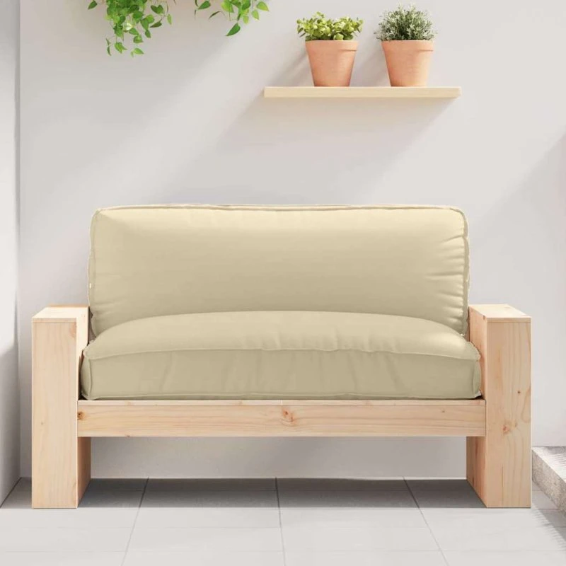 vidaXL Pude Beige 120 x 80 x 12 cm Oxford stof