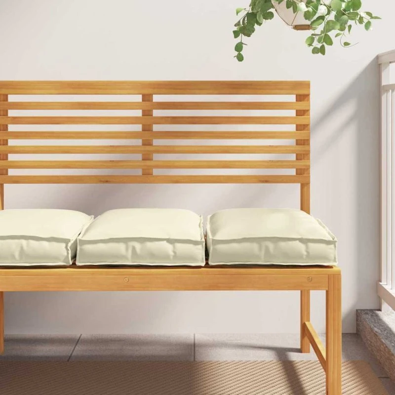 vidaXL Pude 2 stk Creme 40 x 40 x 8 cm Oxford stof