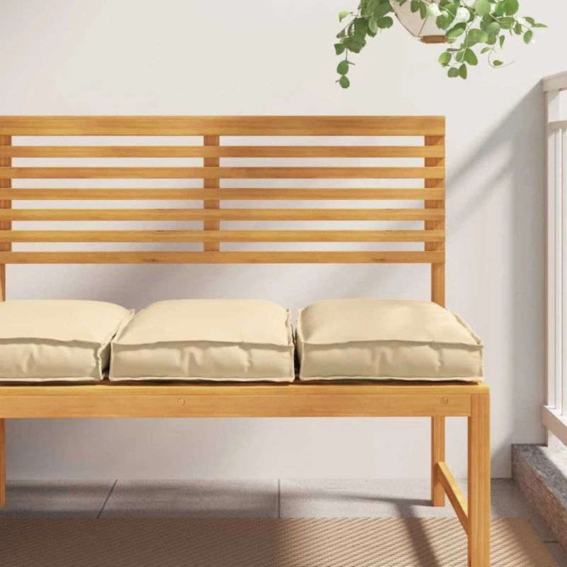 vidaXL Pude 2 stk Beige 40 x 40 x 8 cm Oxford stof