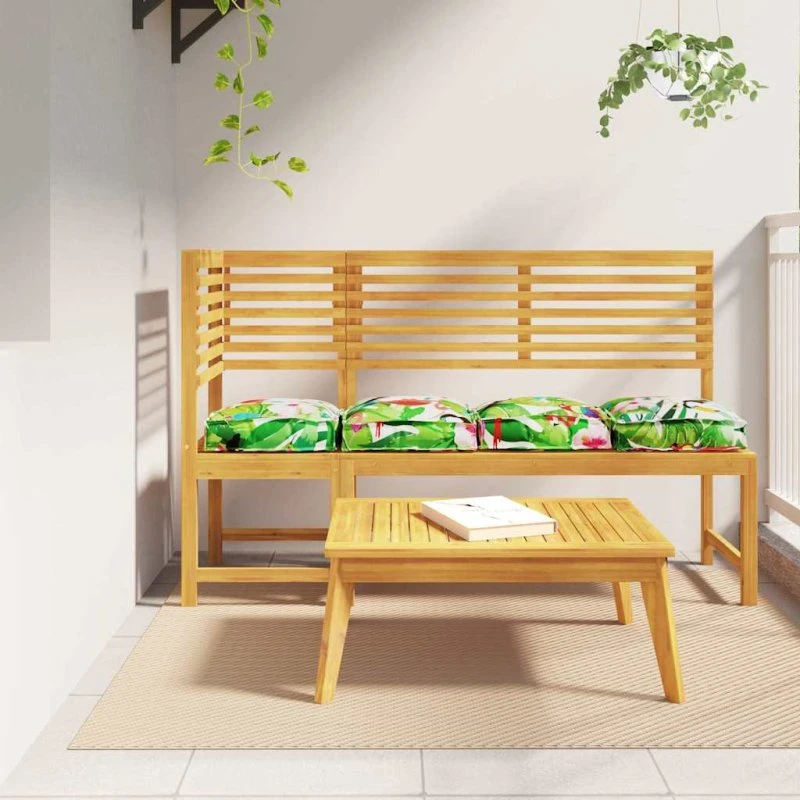 vidaXL Pude Blomstret 40x40x8 cm Flerfarvet Oxford Stof