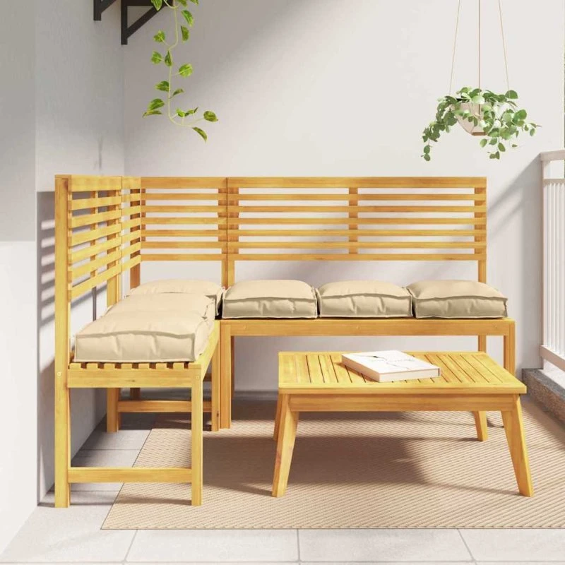 vidaXL Pude 6 stk Beige 40 x 40 x 8 cm Oxford stof
