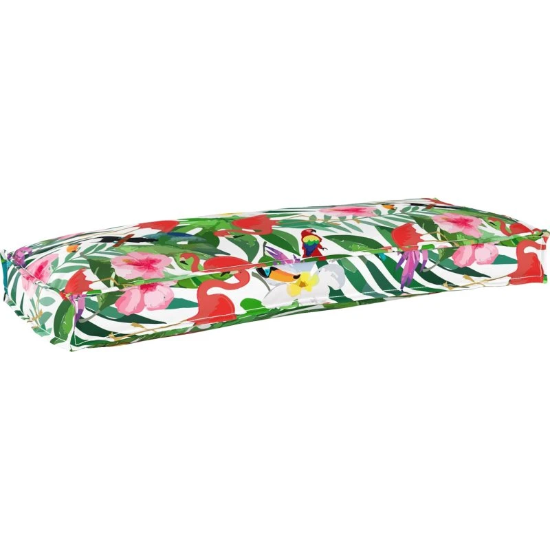 vidaXL Pude Blomstret 100 x 40 x 8 cm Oxfordstof