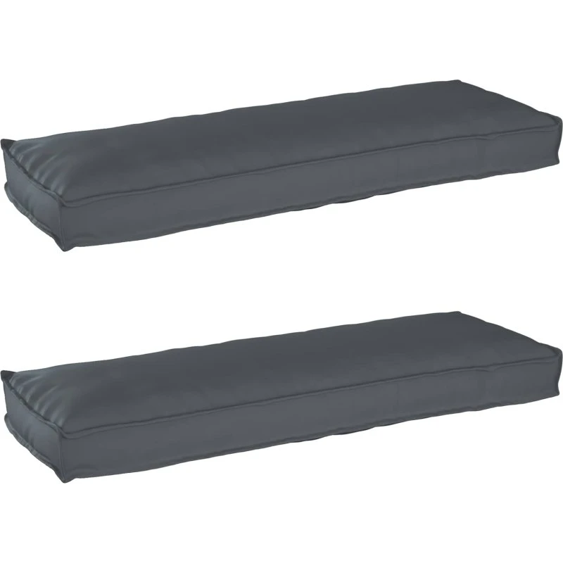 vidaXL Palle Pudesæt 2 stk Antracit 120 x 40 x 8 cm Oxford Stof