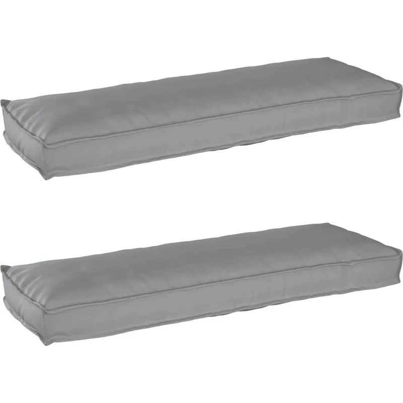 vidaXL Palle Pudesæt 2 stk Grå 120 x 40 x 8 cm Oxford Stof