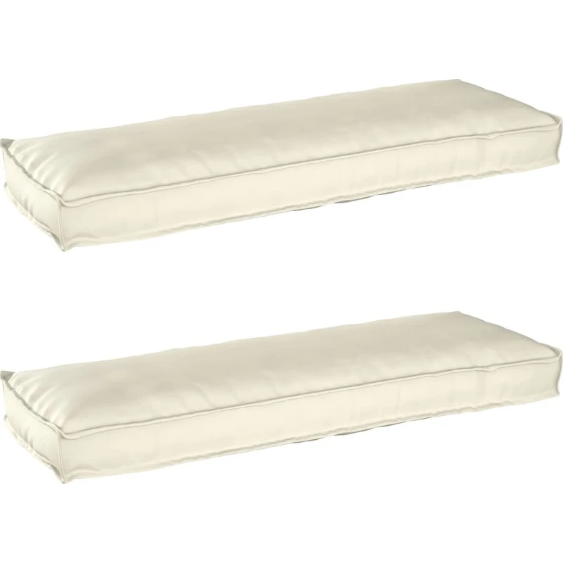 vidaXL Palle Pudesæt 2 stk Creme 120 x 40 x 8 cm Oxford Stof