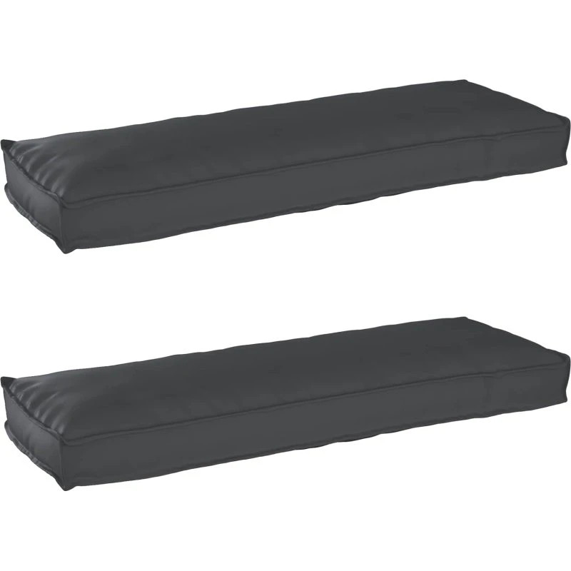 vidaXL Palle Pudesæt 2 stk, Sort, 120 x 40 x 8 cm, Oxford Stof