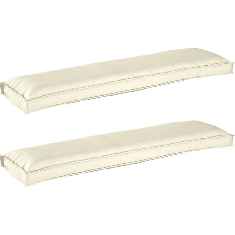vidaXL Palle Pudesæt 2 stk Creme 150 x 40 x 8 cm Oxford Stof
