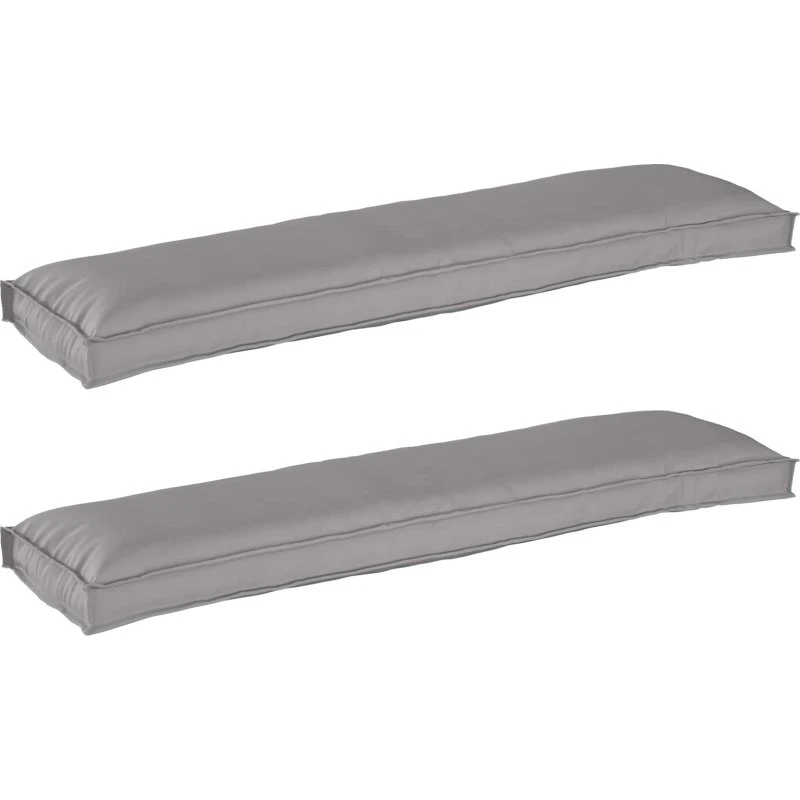 vidaXL Palle Pudesæt 2 stk Grå 150 x 40 x 8 cm Oxford Stof