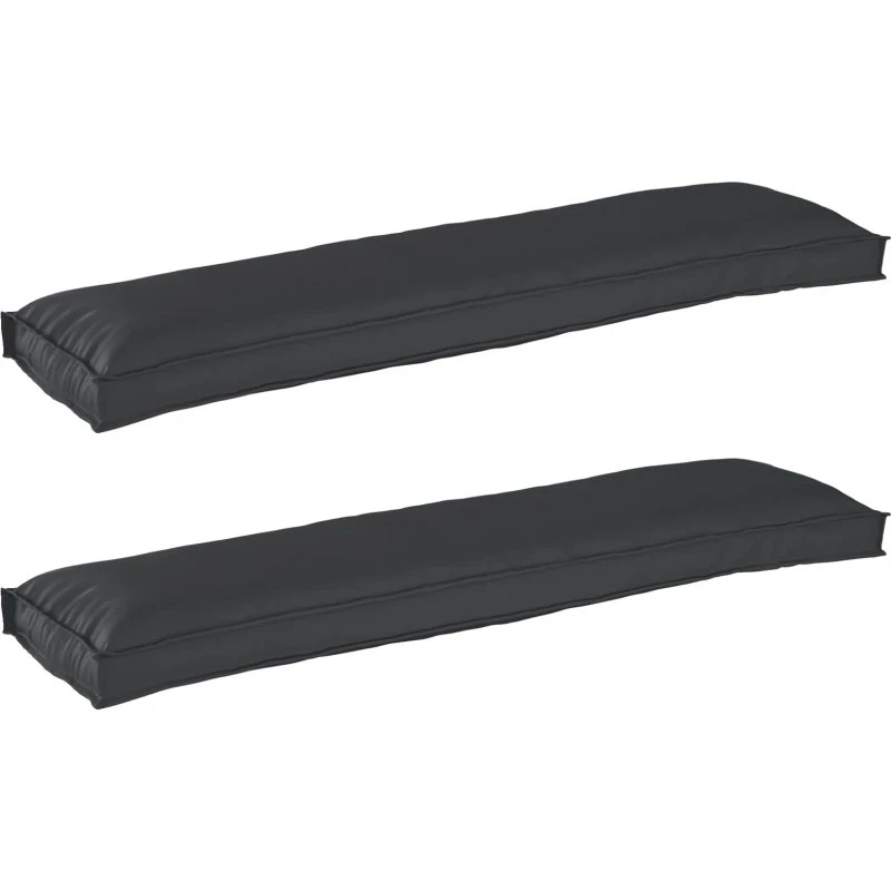 vidaXL Palle Pudesæt 2 stk, Sort, 150 x 40 x 8 cm
