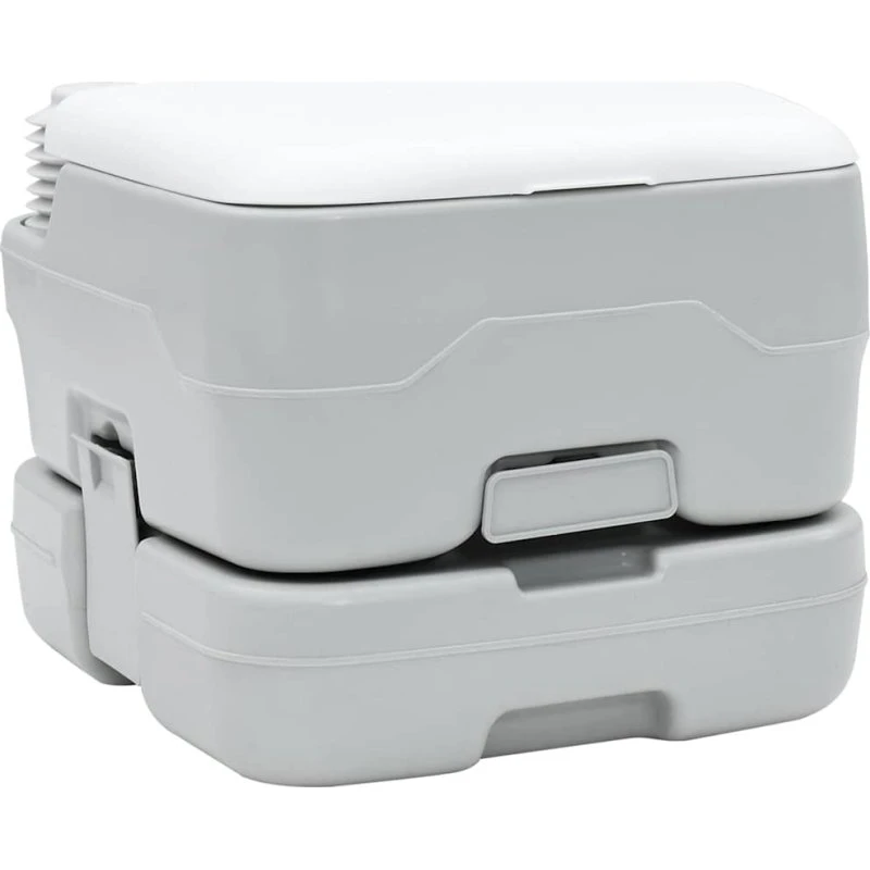 vidaXL Bærbart Campingtoilet Grå/Hvid 41,5 x 36,5 x 30 cm