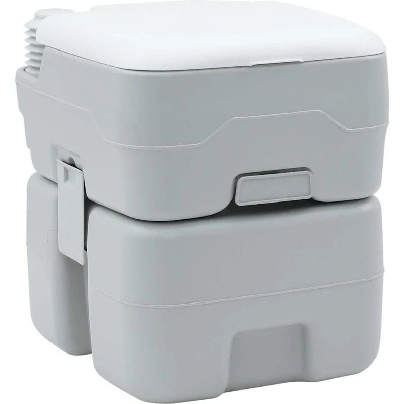 vidaXL Camping Toilet Grå/Hvid 41,5 x 36,5 x 42 cm