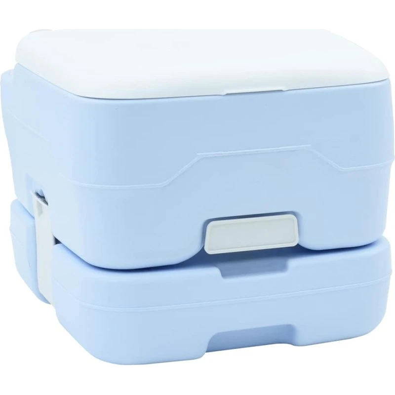 vidaXL Bærbart Campingtoilet Lyseblå og Hvid 41,5 x 36,5 x 30 cm