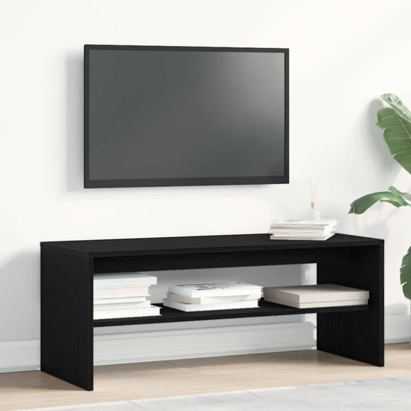 vidaXL tv-bord 100x40x40 cm konstrueret træ sort
