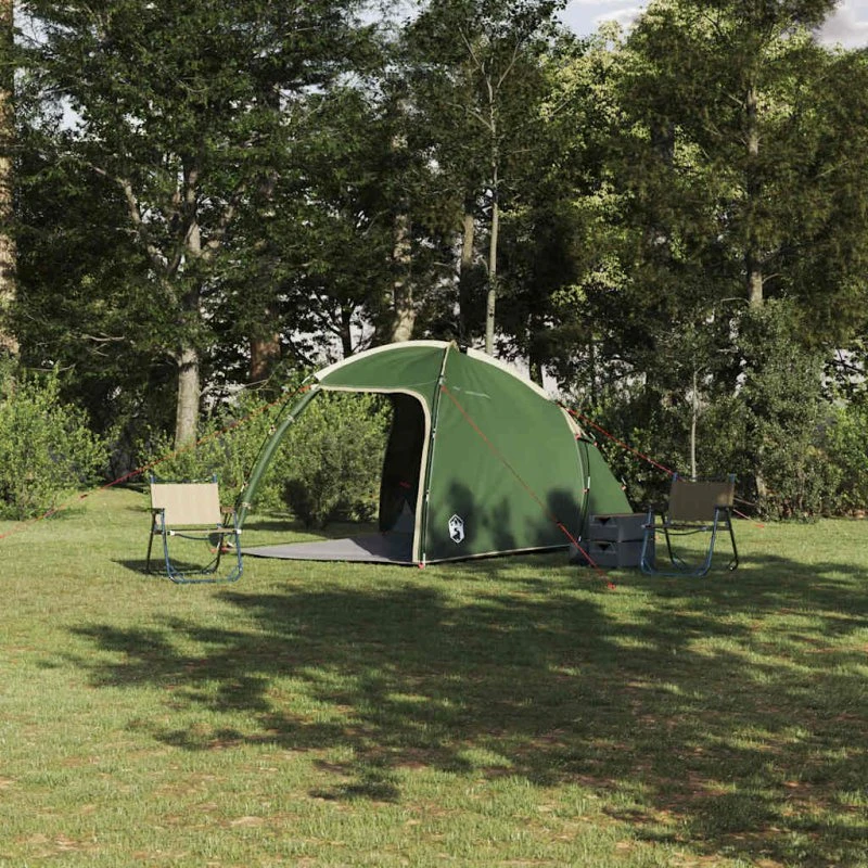 vidaXL Hyttetelt Grøn 370x230x185 cm med opbevaring