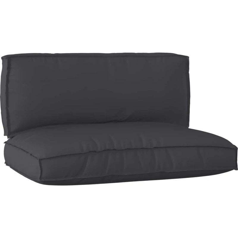 vidaXL Palle Pudesæt 2 stk, Sort, 120 x 80 x 12 cm