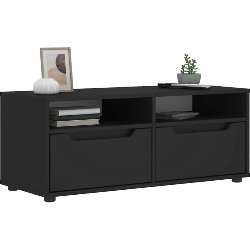 vidaXL VISNES 100x40x38 cm tV-bord i konstrueret træ, sort