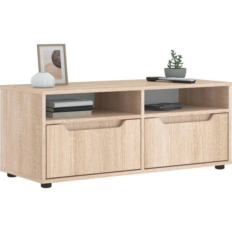 vidaXL TV-bord VISNES 100x40x38 cm konstrueret træ sonoma-eg