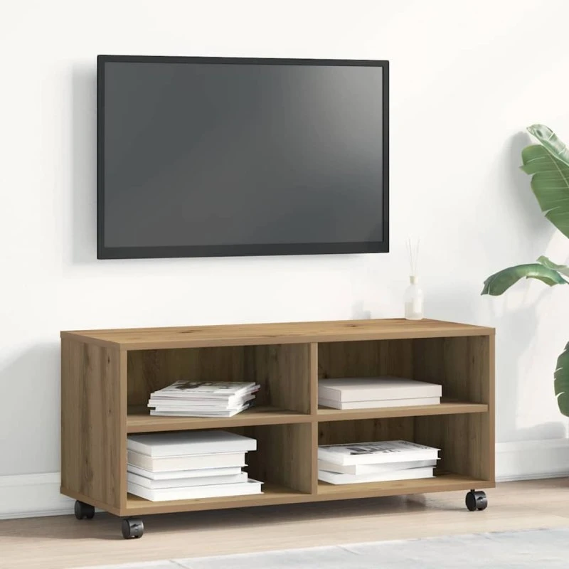 vidaXL TV-skab Brun 90x35x35 cm Konstrueret træ