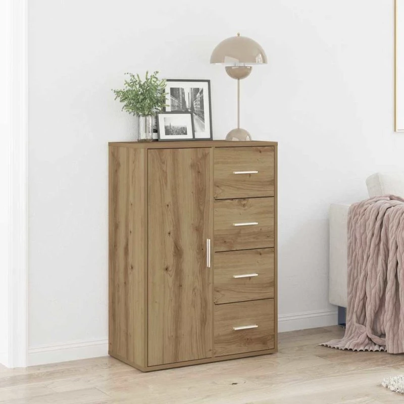 vidaXL Sideboard Artisan Egetræ 60 x 31 x 84 cm
