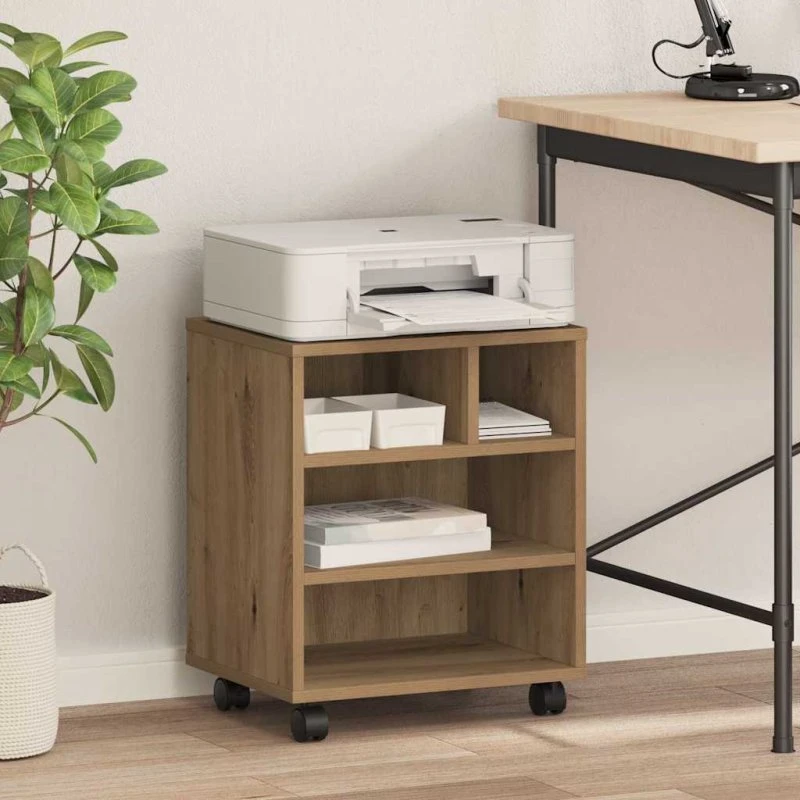 vidaXL Printerstand Artisan 41 x 32 x 48 cm Konstrueret Træ