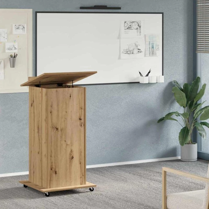 vidaXL Podium med skuffe 55 x 55 x 107 cm, konstrueret træ