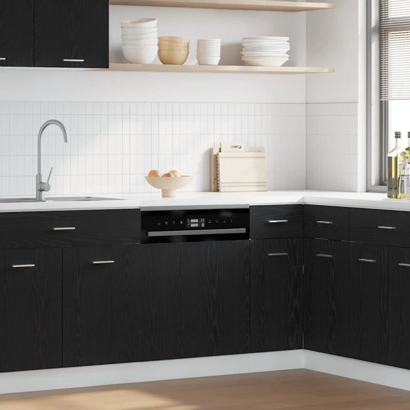 vidaXL Lyon Frontpanel, sort, 60x1,5x67 cm, konstrueret træ
